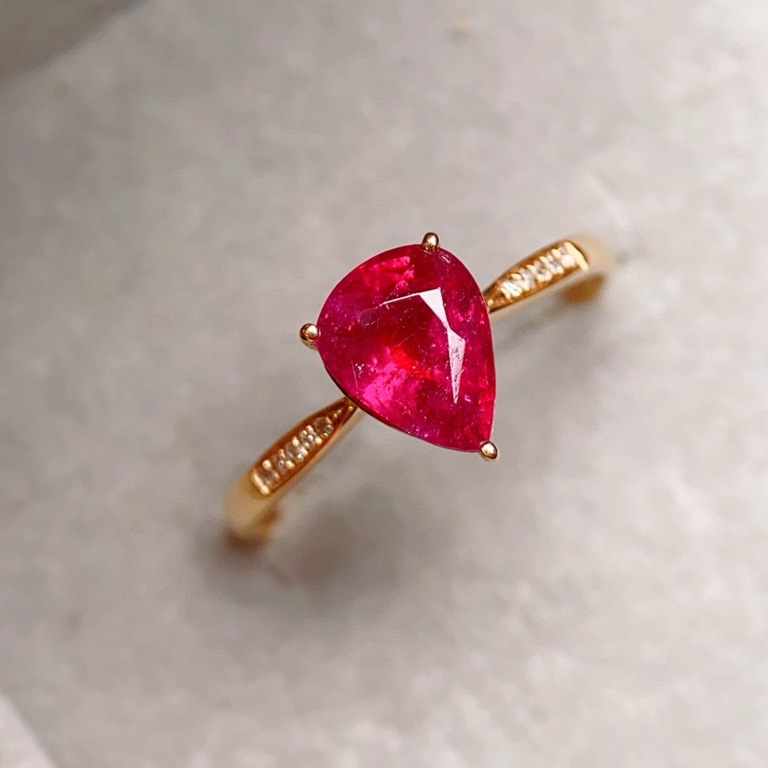 14k Gold 1.73 Ctw Natural Tourmaline & Diamond Ring - 2