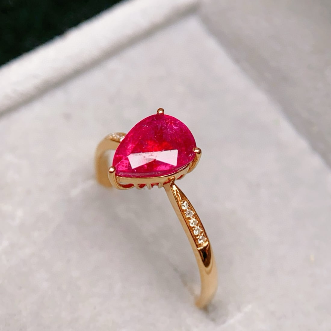 14k Gold 1.73 Ctw Natural Tourmaline & Diamond Ring - 5
