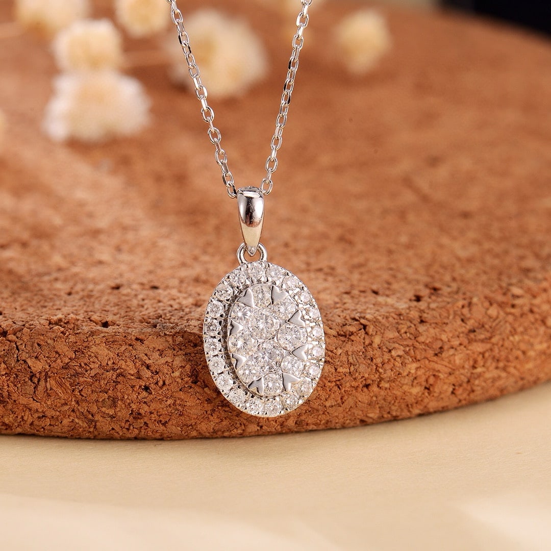 14k Gold 0.42 Ct Natural H Diamond Necklace: Ref:231082030 // gold content:14k gold // main gemstone:diamond // shape:round // carat weight:0. 42ct // clarity grade:vs-si // color:h // treatment:natural // cut grade:g // Condition: New Low