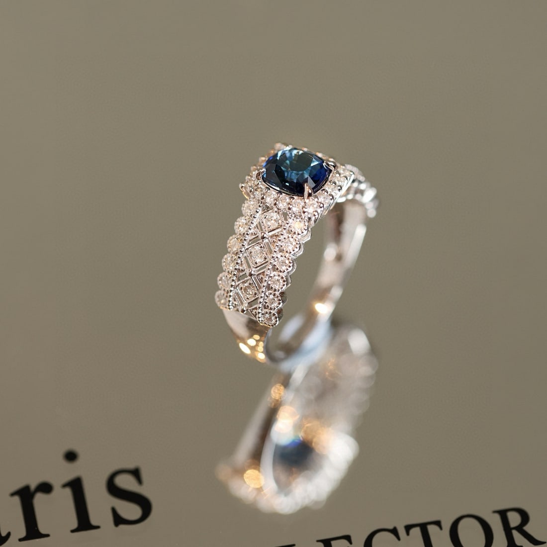 14k Gold 1.72 Ctw Natural Sapphire & Diamond Ring - 2