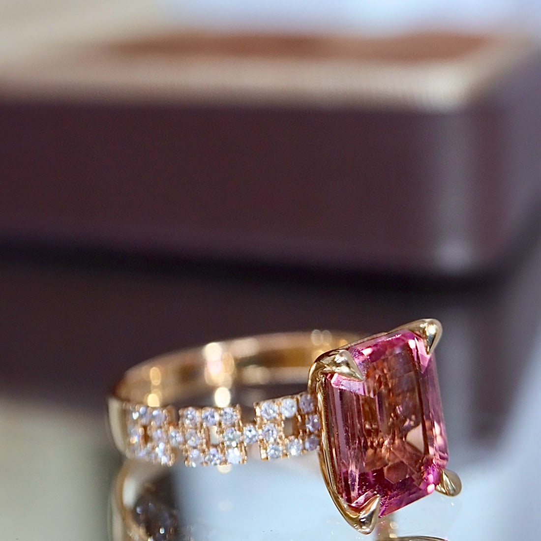 14k Gold 3.92 Ctw Natural Tourmaline & Diamond Ring - 2