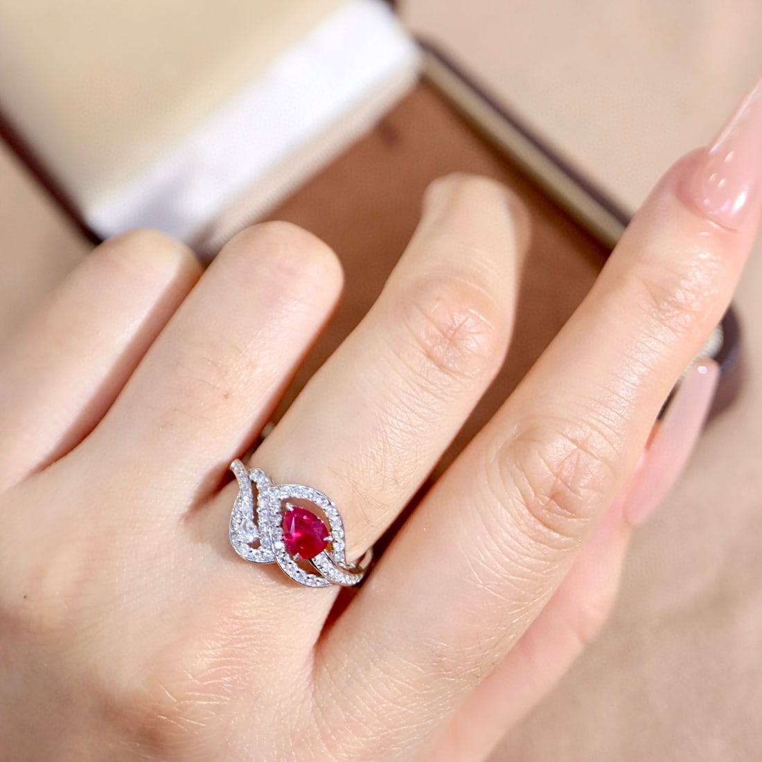 14k Gold 1.17 Ctw Natural Ruby & Diamond Ring - 4