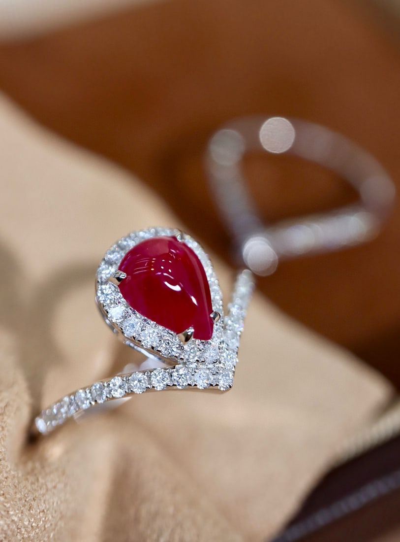 14k Gold 1.52 Ctw Natural Ruby & Diamond Ring - 3