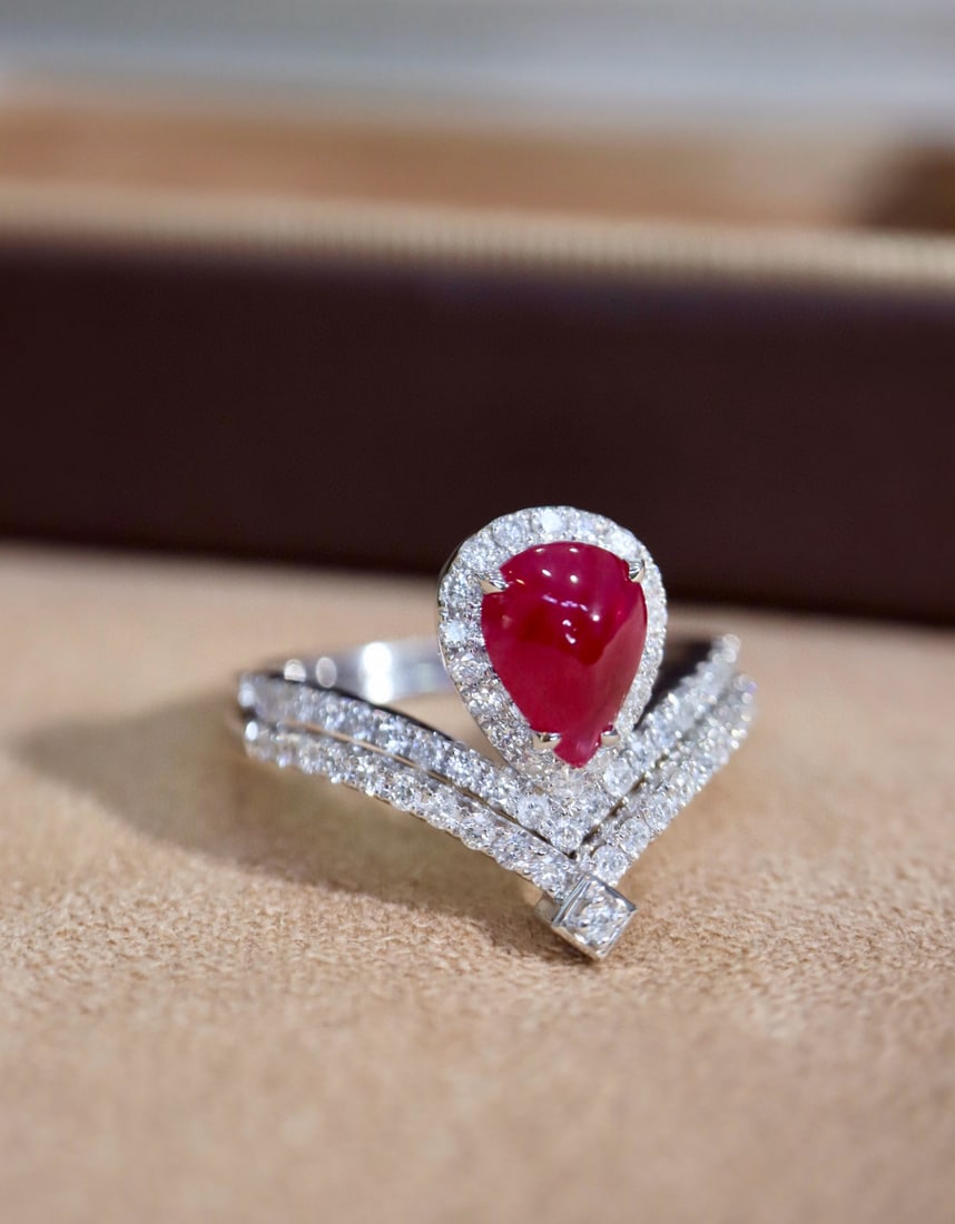 14k Gold 1.52 Ctw Natural Ruby & Diamond Ring - 6