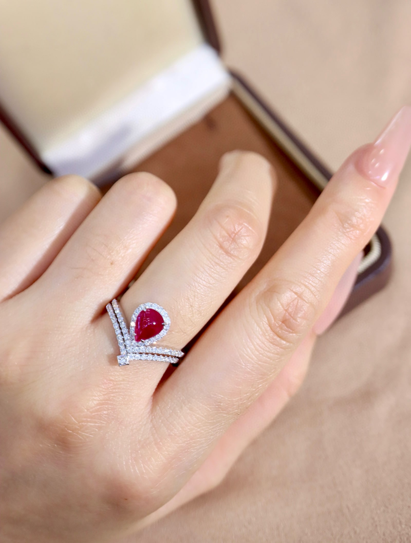 14k Gold 1.52 Ctw Natural Ruby & Diamond Ring - 7