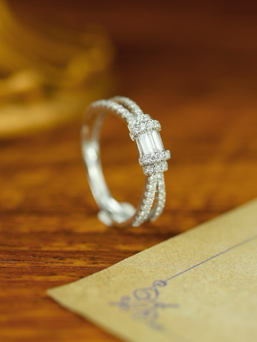 14k Gold 0.60 Ct Natural H Diamond Ring - 2