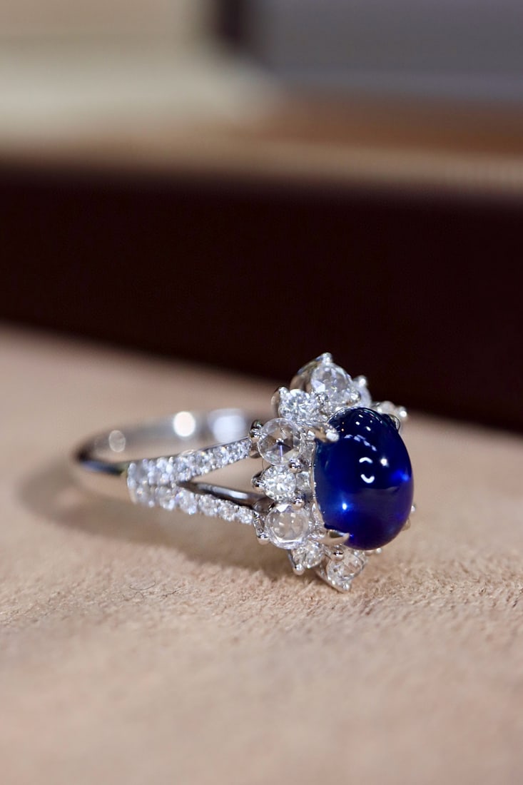 14k Gold 1.84 Ctw Natural Sapphire & Diamond Ring - 2