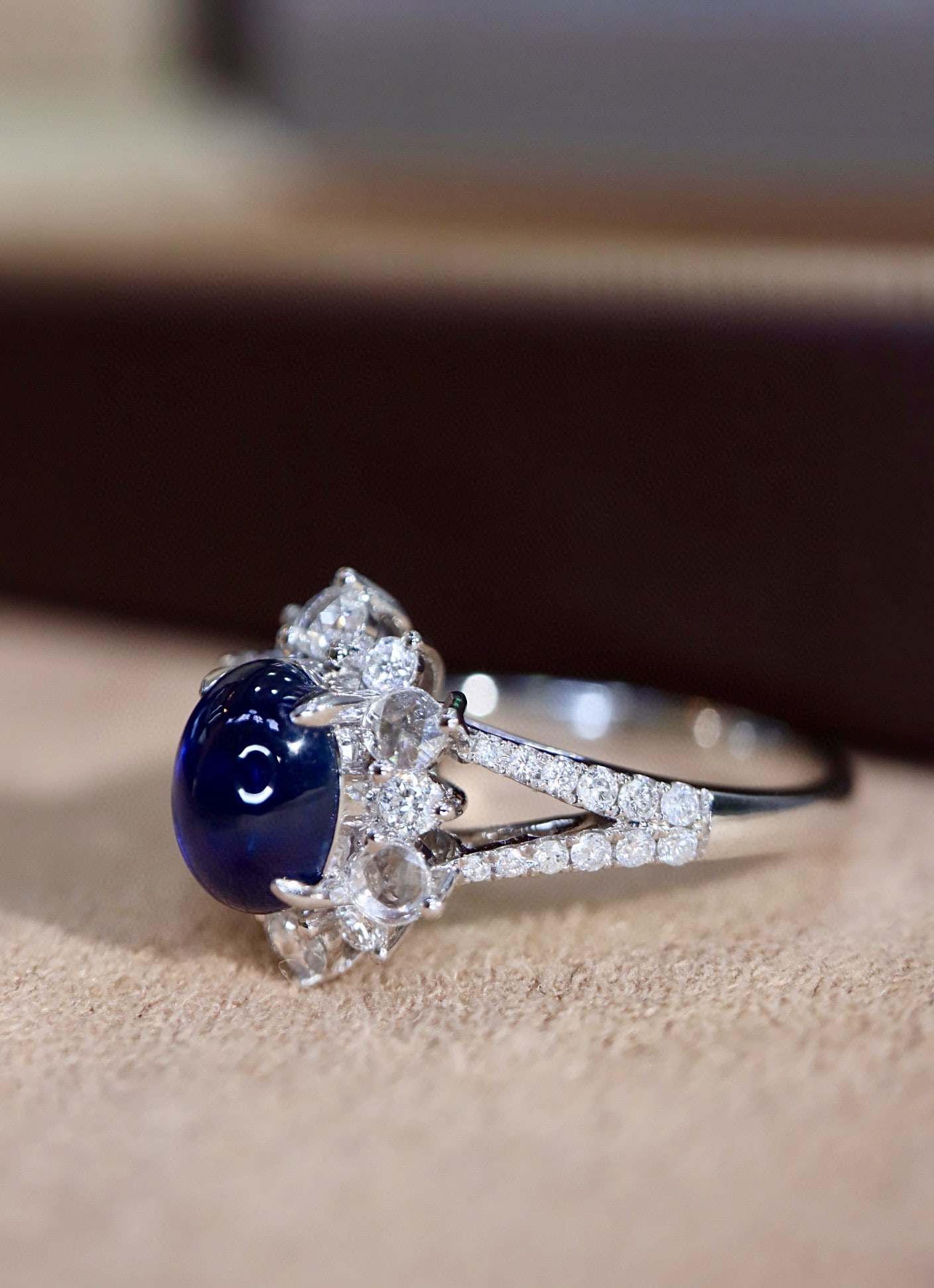 14k Gold 1.84 Ctw Natural Sapphire & Diamond Ring - 3