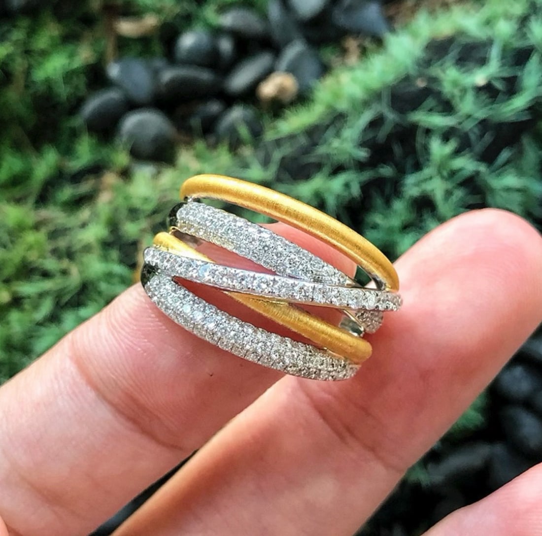 14k Gold 0.64 Ct Natural H Diamond Ring - 2