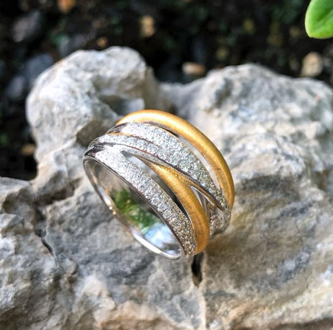 14k Gold 0.64 Ct Natural H Diamond Ring - 3