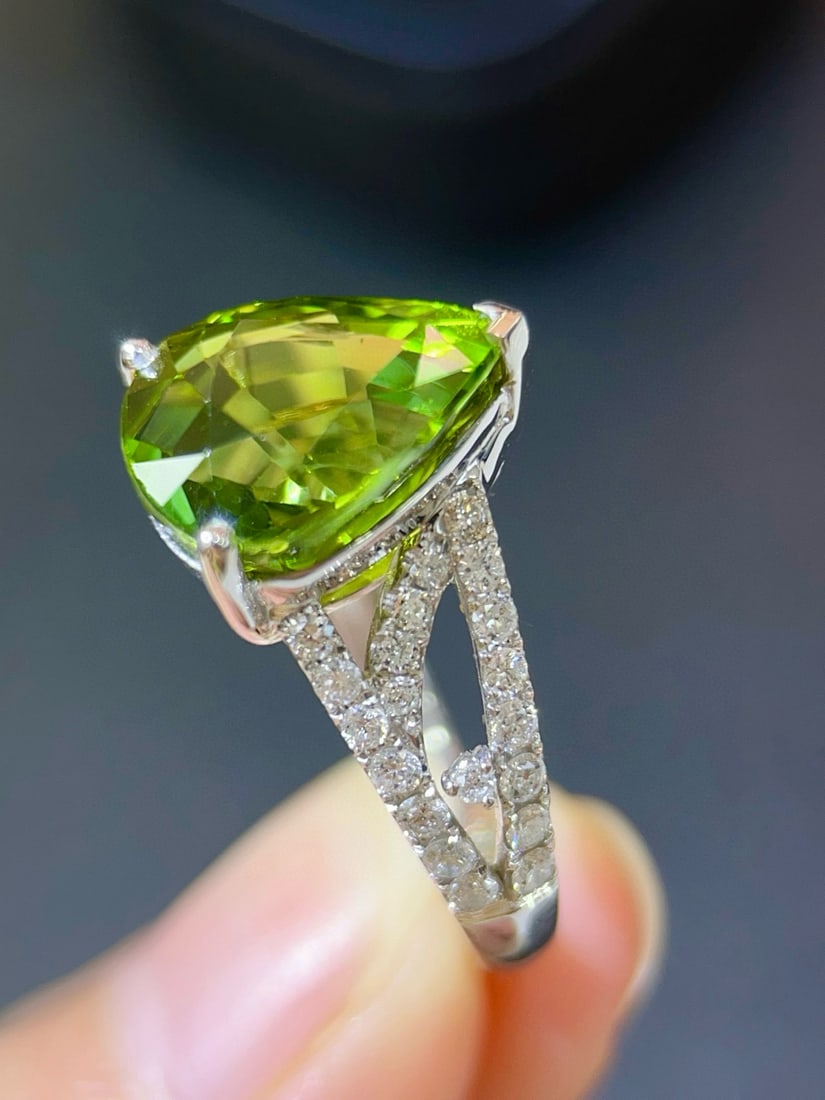 14k Gold 5.90 Ctw Natural Tourmaline & Diamond Ring - 4