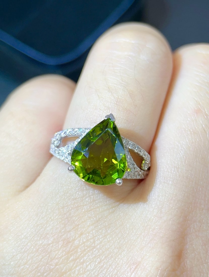 14k Gold 5.90 Ctw Natural Tourmaline & Diamond Ring - 6