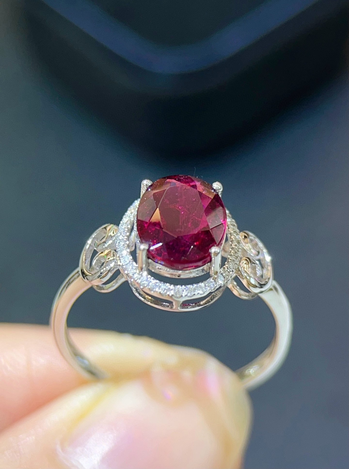 14k Gold 1.74 Ctw Natural Tourmaline & Diamond Ring - 5
