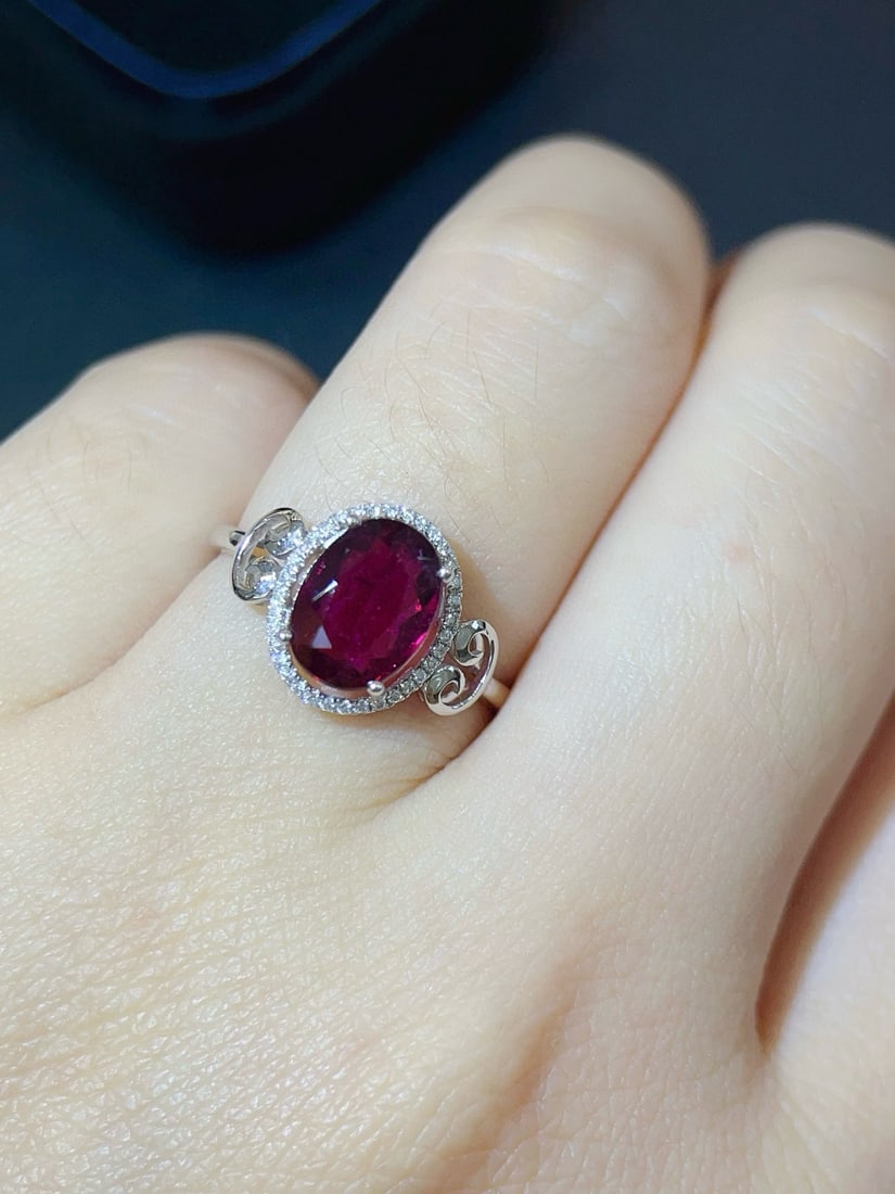 14k Gold 1.74 Ctw Natural Tourmaline & Diamond Ring - 6