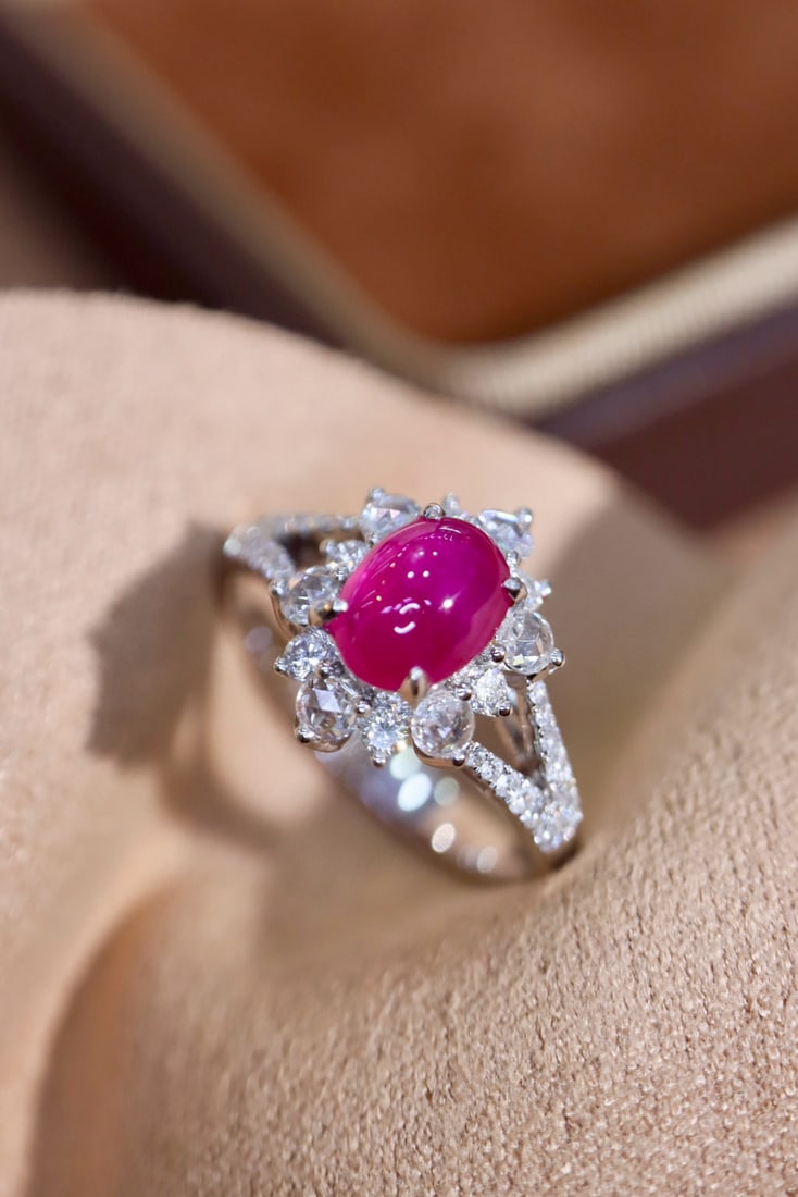 14k Gold 1.59 Ctw Natural Ruby & Diamond Ring - 2