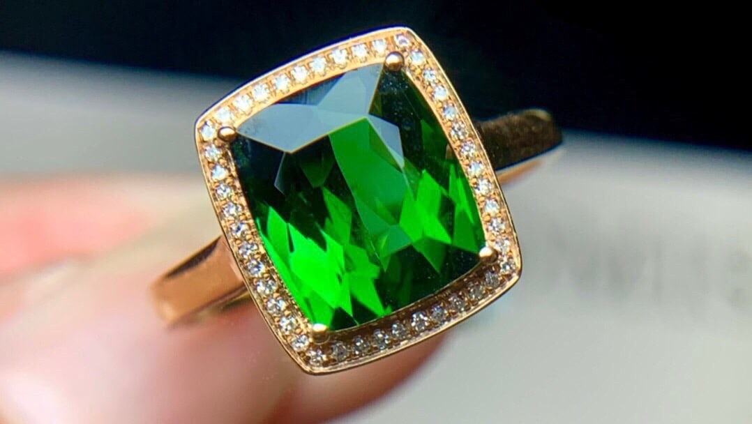 14k Gold 4.7 Ct Natural Tourmaline & Diamond Ring - 4