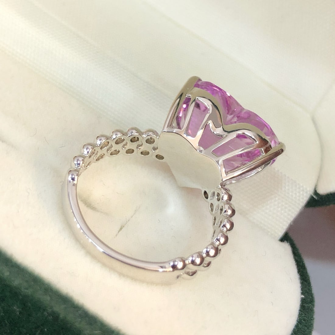 14k Gold 11.59 Ct Natural Kunzite Ring - 3