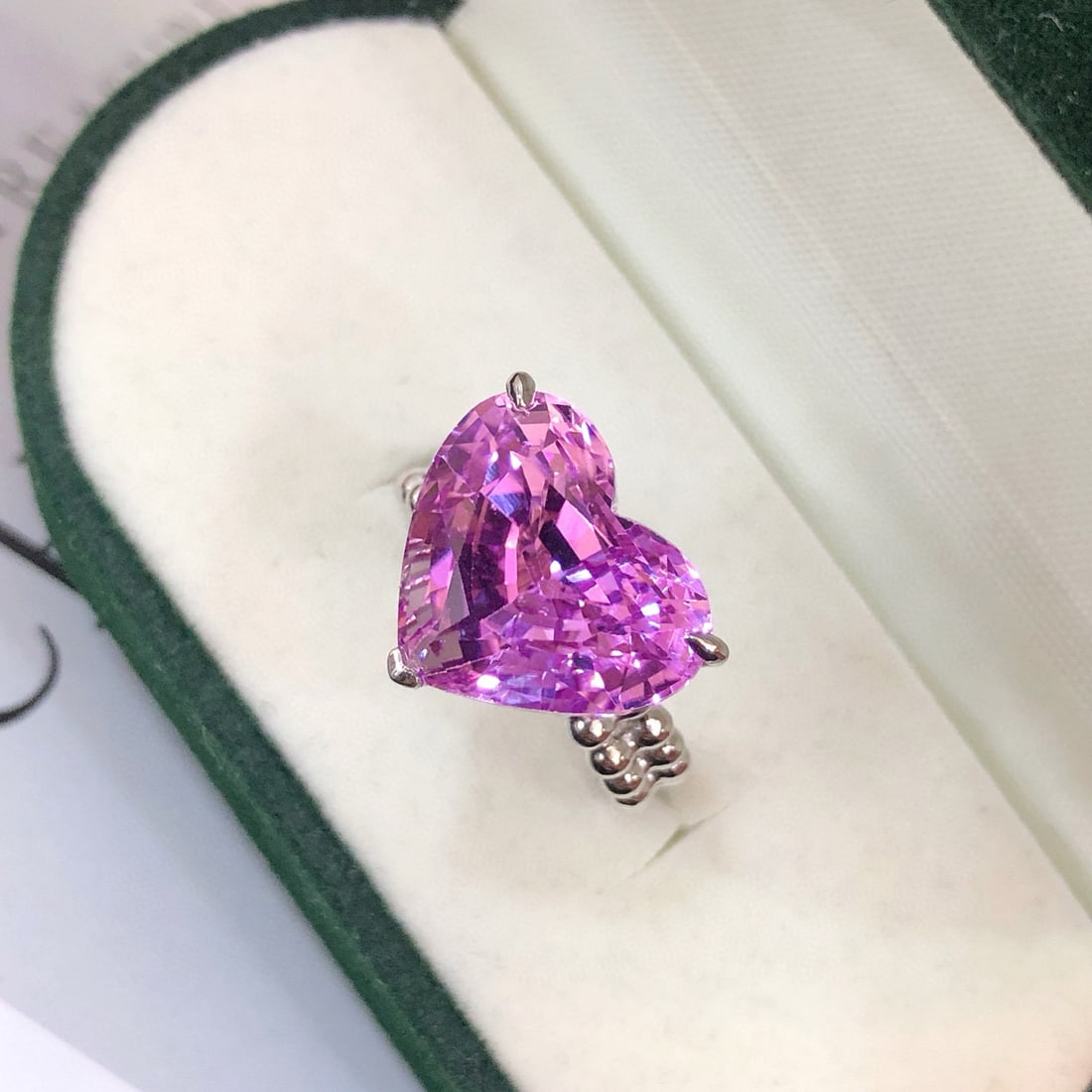 14k Gold 11.59 Ct Natural Kunzite Ring - 7