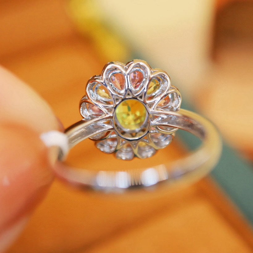 14k Gold 1.17 Ctw Natural Sapphire & Diamond Ring - 5