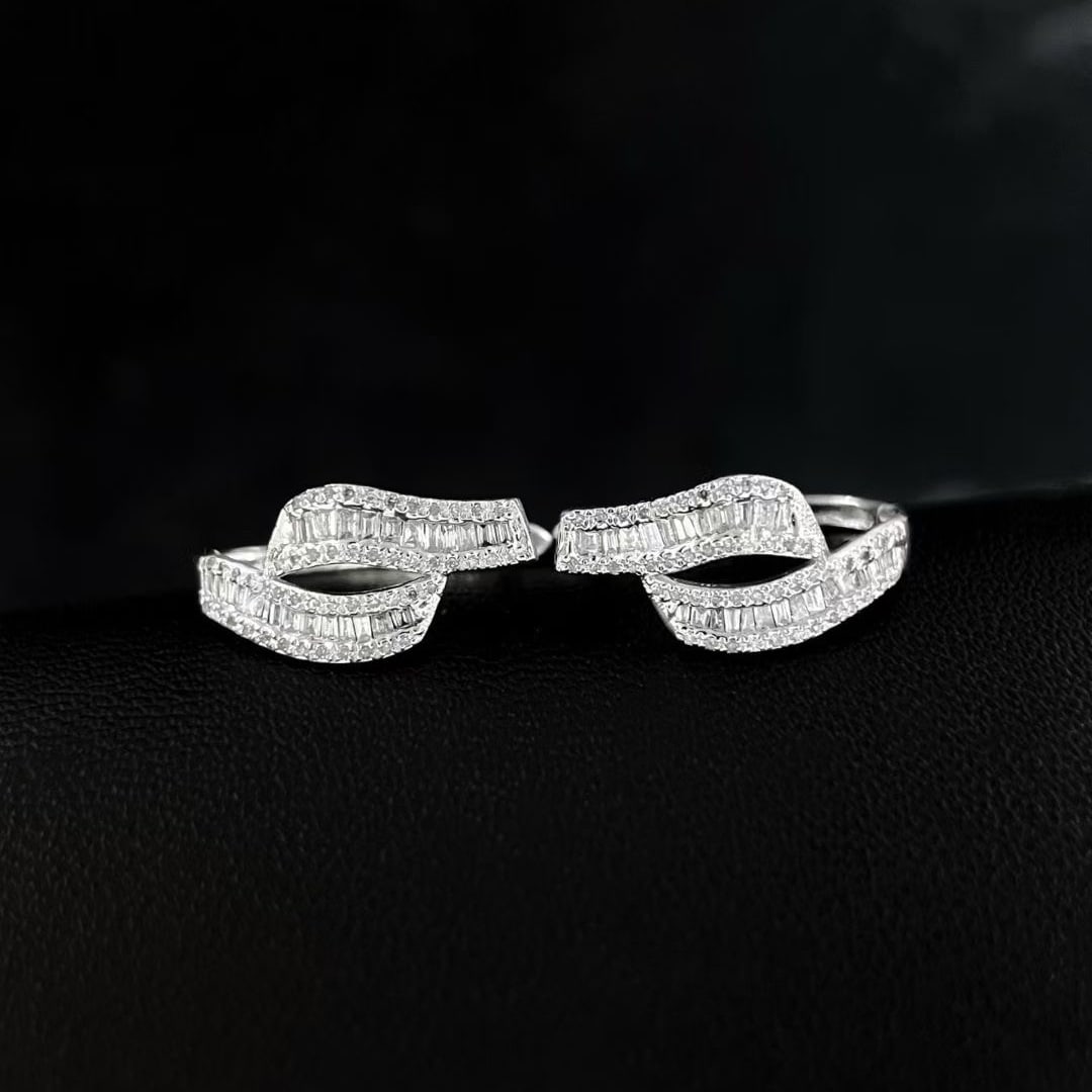 14k Gold 0.5 Ct Natural H Diamond Earrings - 3