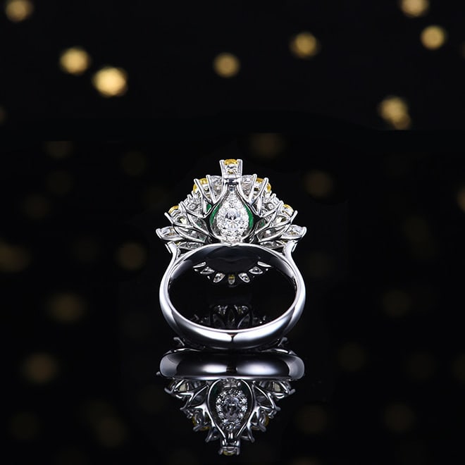14k Gold 3.14 Ctw Vivid Green Natural Emerald & Diamond Ring/pendant( Without Chain ) - 5