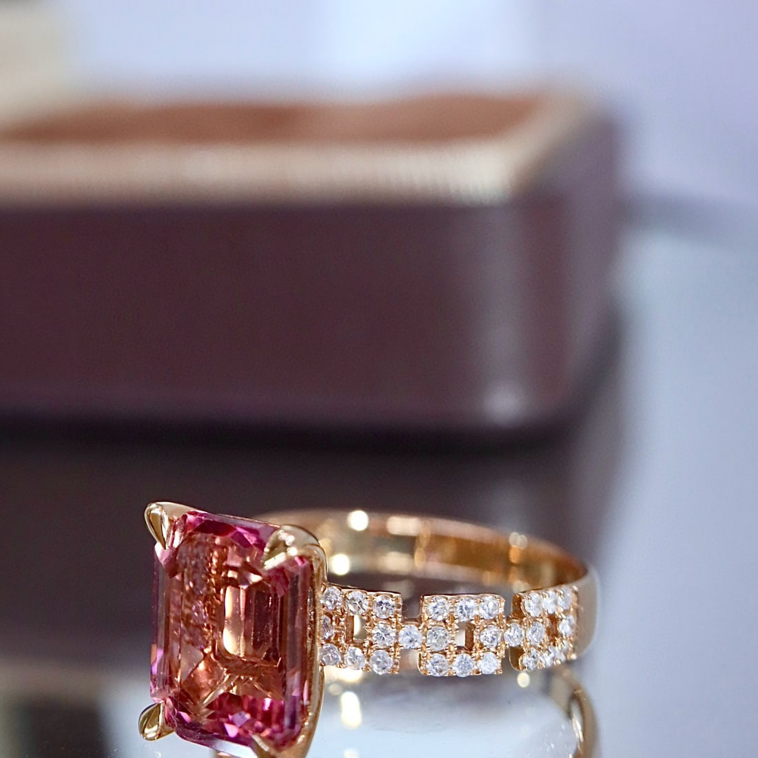 14k Gold 3.92 Ctw Natural Tourmaline & Diamond Ring - 3