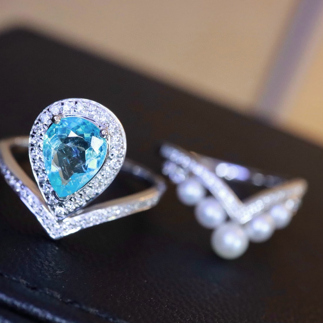 14k Gold 1.22 Ctw Natural Paraiba Tourmaline & Diamond Ring - 4