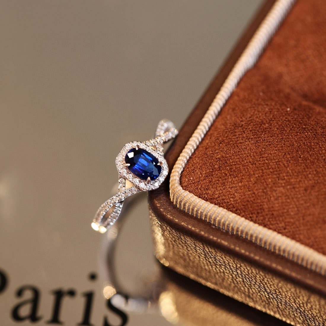 14k Gold 0.87 Ctw Natural Sapphire & Diamond Ring - 3