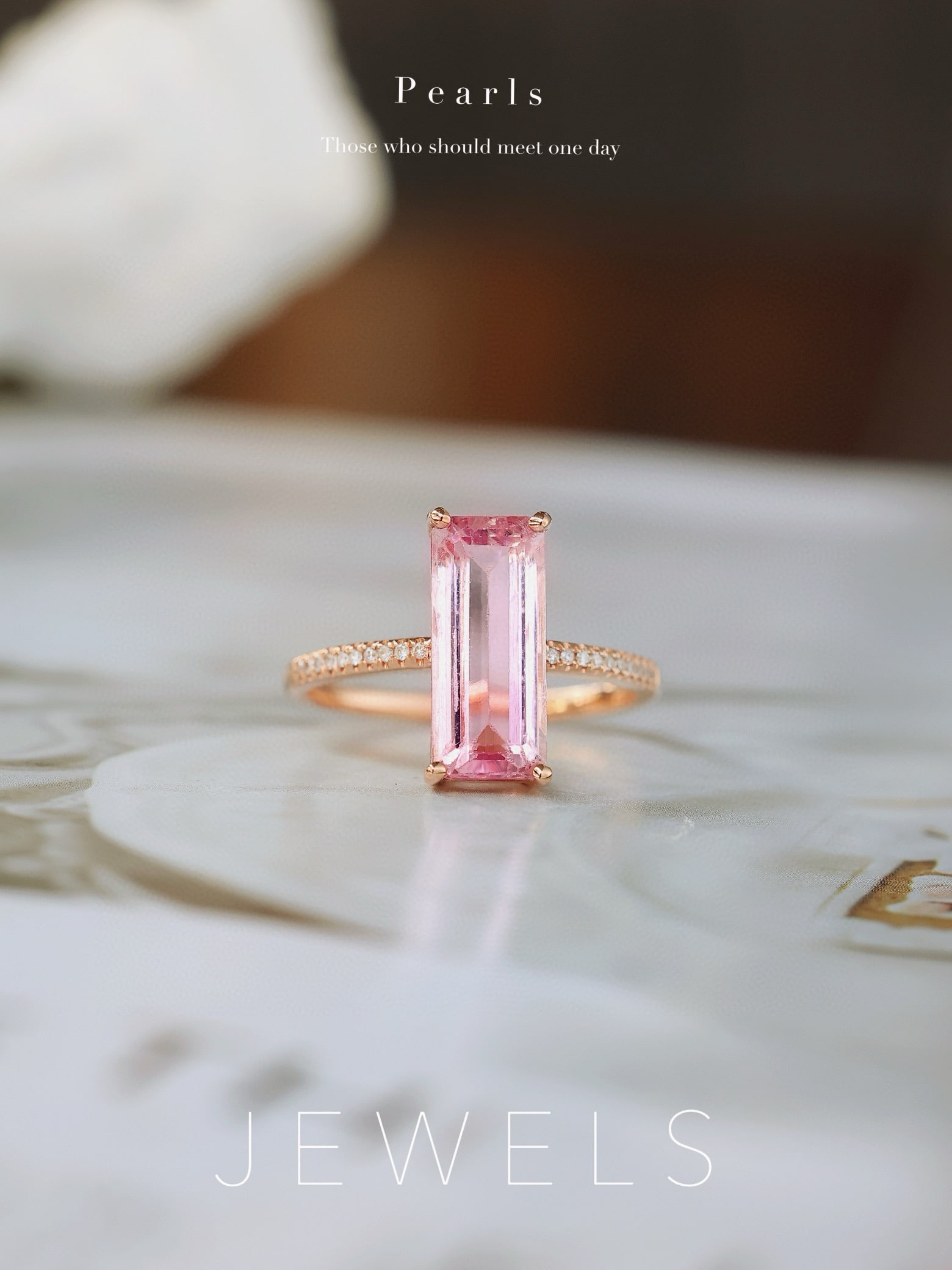 14k Gold 2.82 Ctw Natural Morganite & Diamond Ring: Ref:231082240 // gold content:14k gold // ring size:7. 25us // // main gemstone:morganite // shape:octagonal // carat weight:2. 77ct // color:pink // treatment:natural // // adjacent gemstone 2 : diam