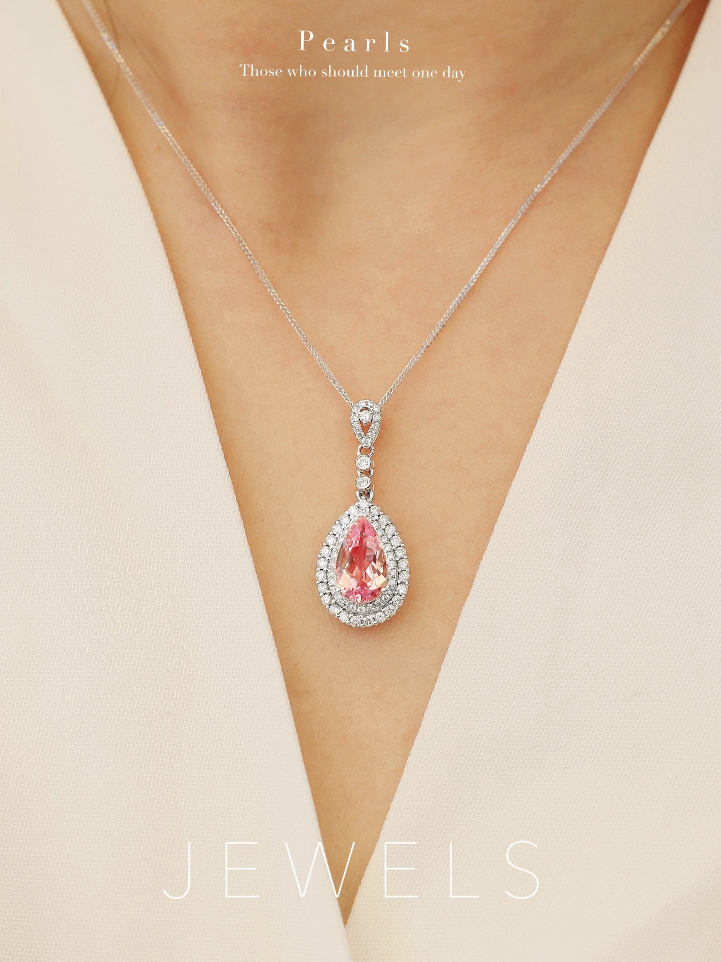 14k Gold 1.56 Ctw Natural Morganite & Diamond Pendant( Without Chain ) - 6