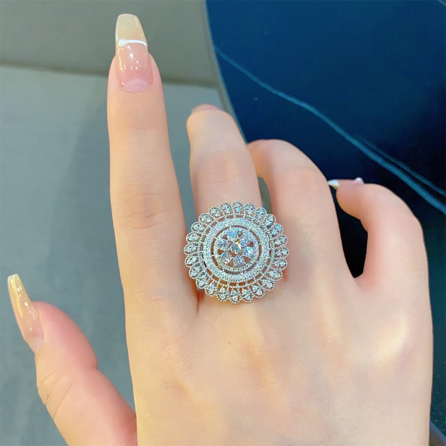 14k Gold 1.28 Ct Natural H Diamond Ring - 2