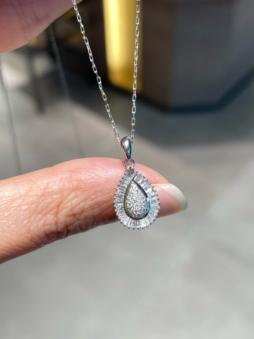 14k Gold 0.40 Ct Natural H Diamond Pendant( Without Chain ) - 5