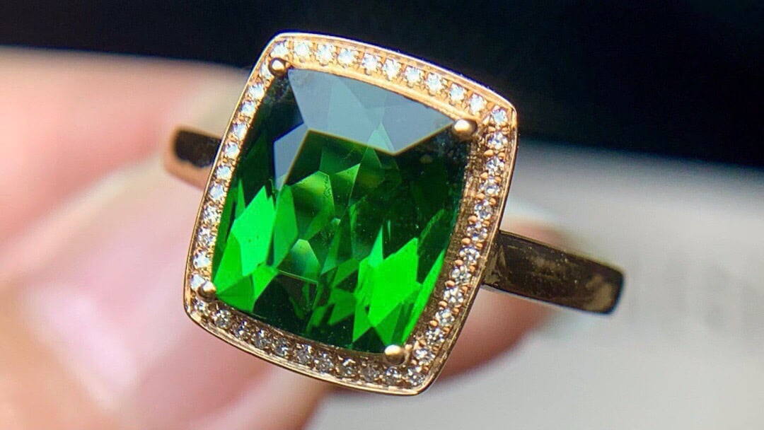 14k Gold 4.7 Ct Natural Tourmaline & Diamond Ring - 5