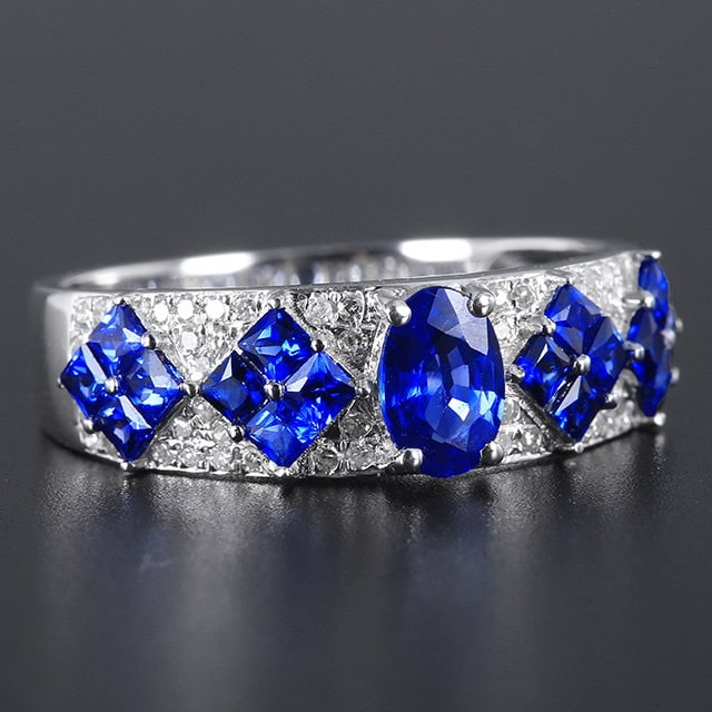 14k Gold 1.06 Ctw Natural Sapphire & Sapphire Ring - 3