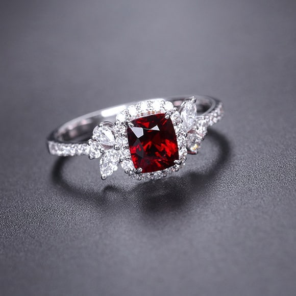 14k Gold 1.51 Ctw Natural Spinel & Diamond Ring - 4