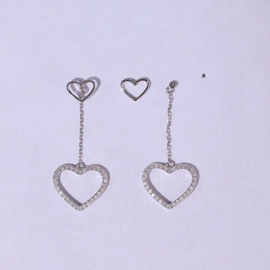 14k Gold 0.3 Ct Natural H Diamond Earrings - 4