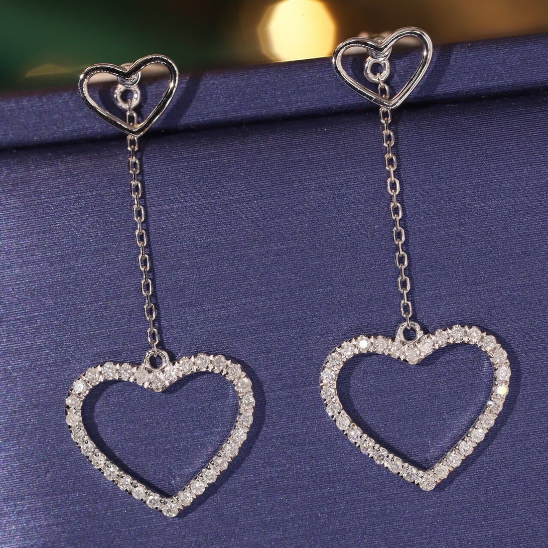 14k Gold 0.3 Ct Natural H Diamond Earrings - 8