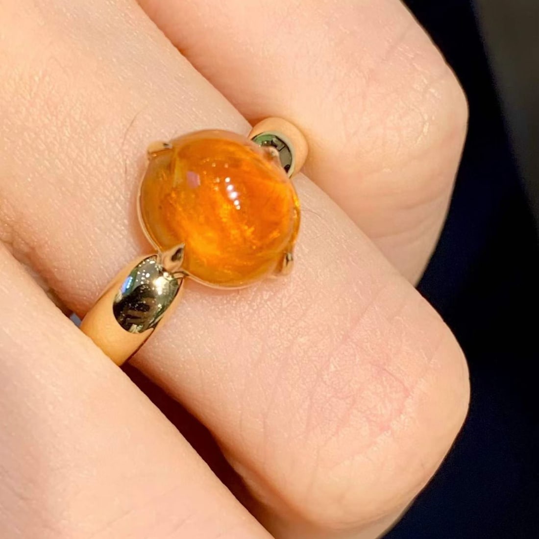 14k Gold 4.65 Ct Natural Spessartine Ring - 2