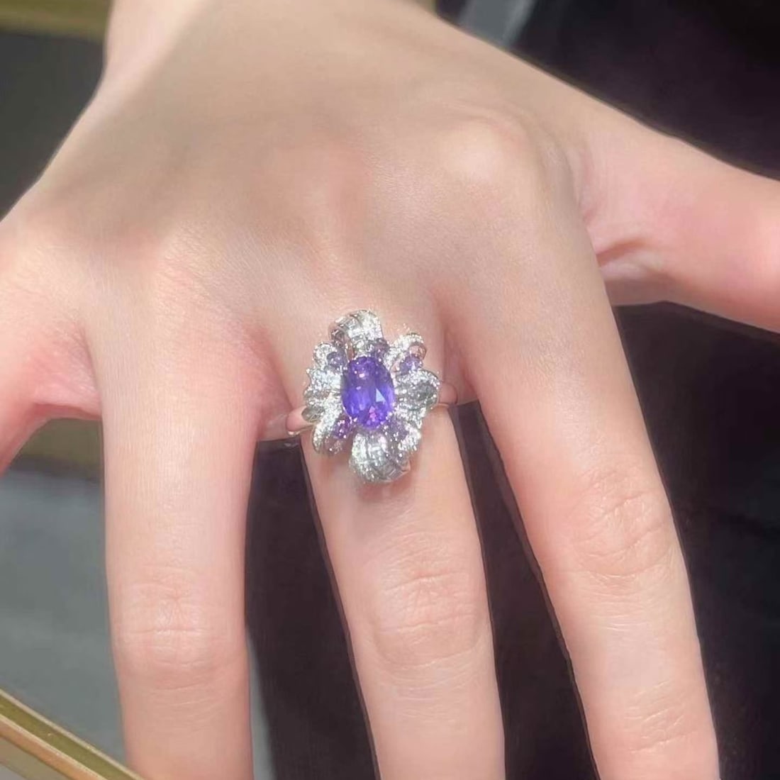 14k Gold 2.35 Ctw Natural Sapphire & Diamond Ring - 2