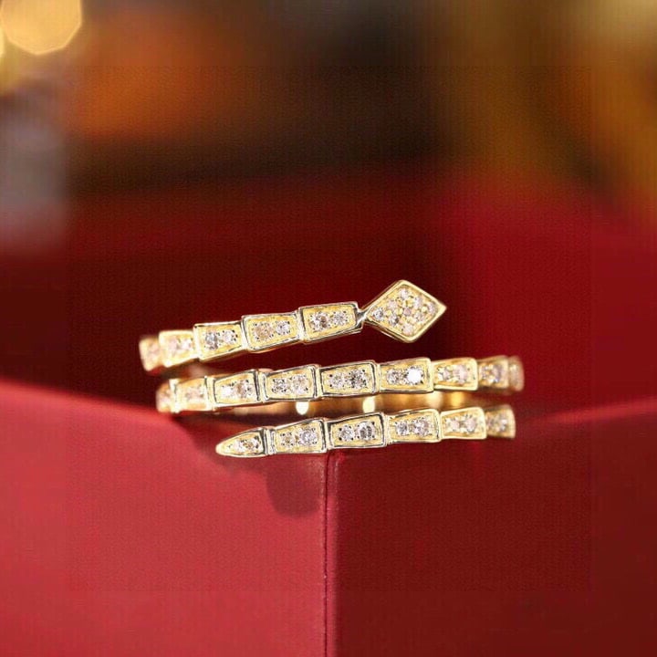 14k Gold 0.22 Ct Natural H Diamond Ring - 5