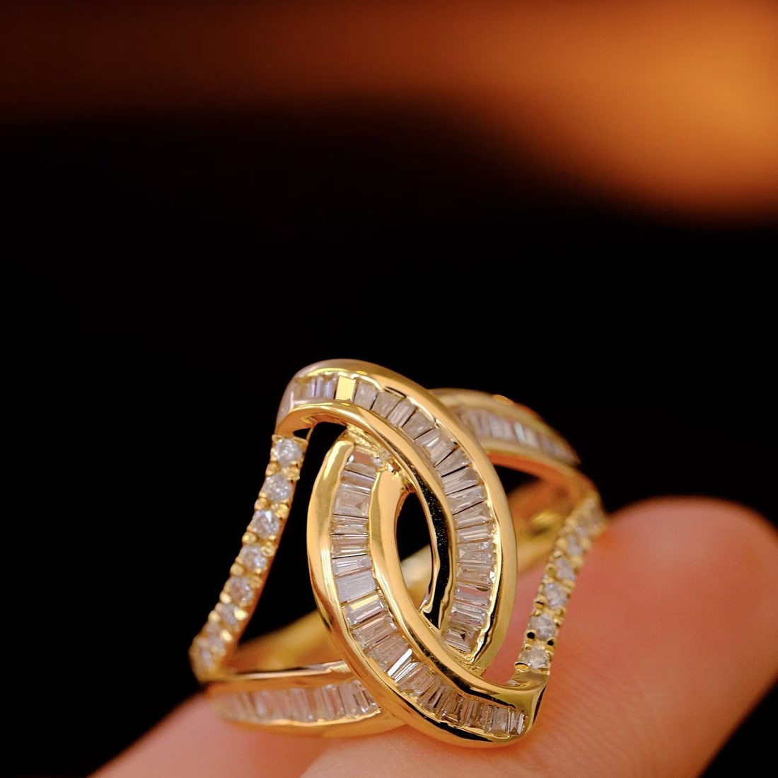14k Gold 0.9 Ct Natural H Diamond Ring - 2