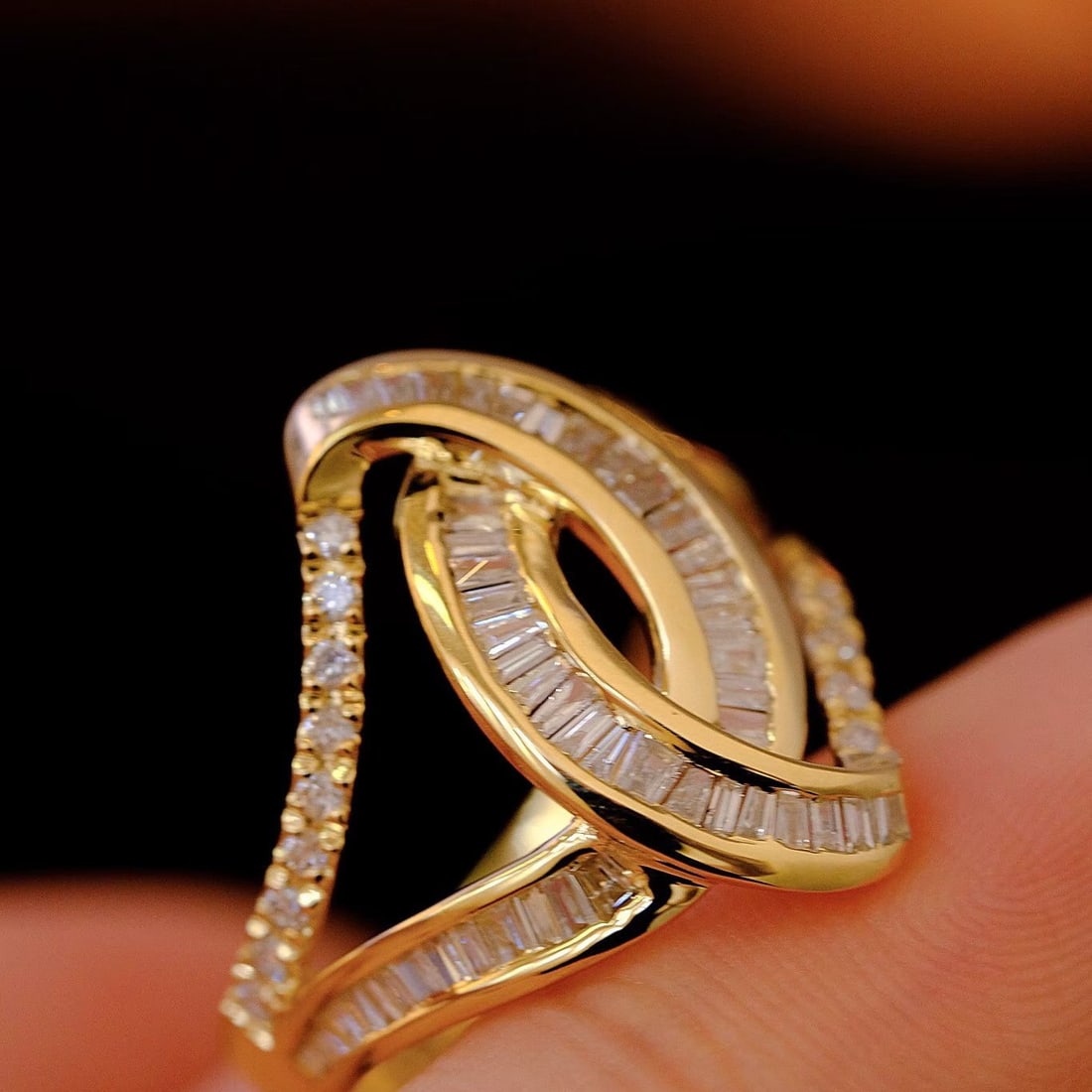 14k Gold 0.9 Ct Natural H Diamond Ring - 3