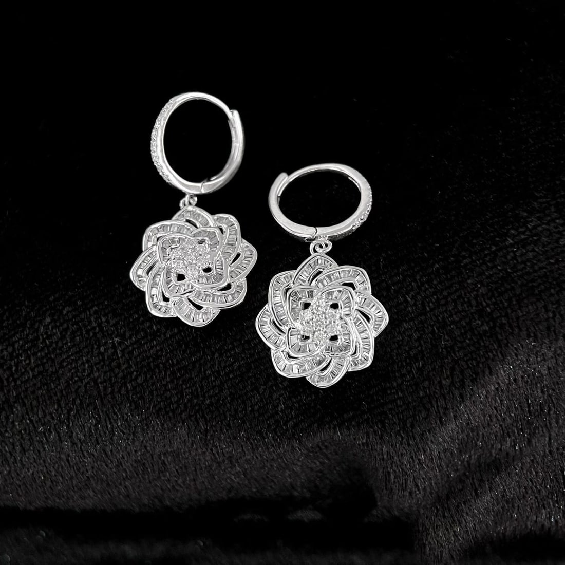 14k Gold 0.9 Ct Natural H Diamond Earrings - 3