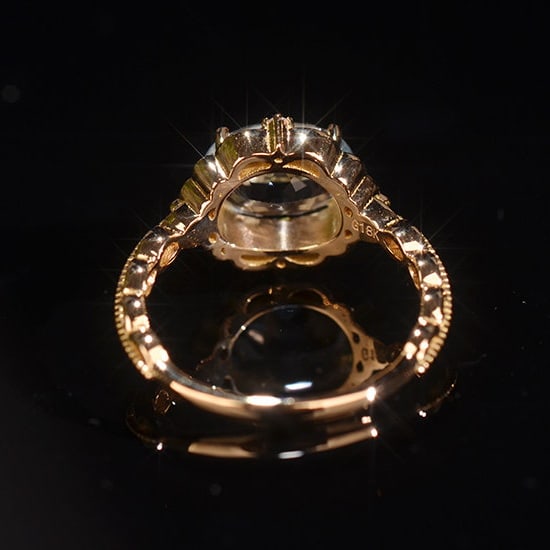 14k Gold 1.71 Ctw Natural Aquamarine & Diamond Ring - 4