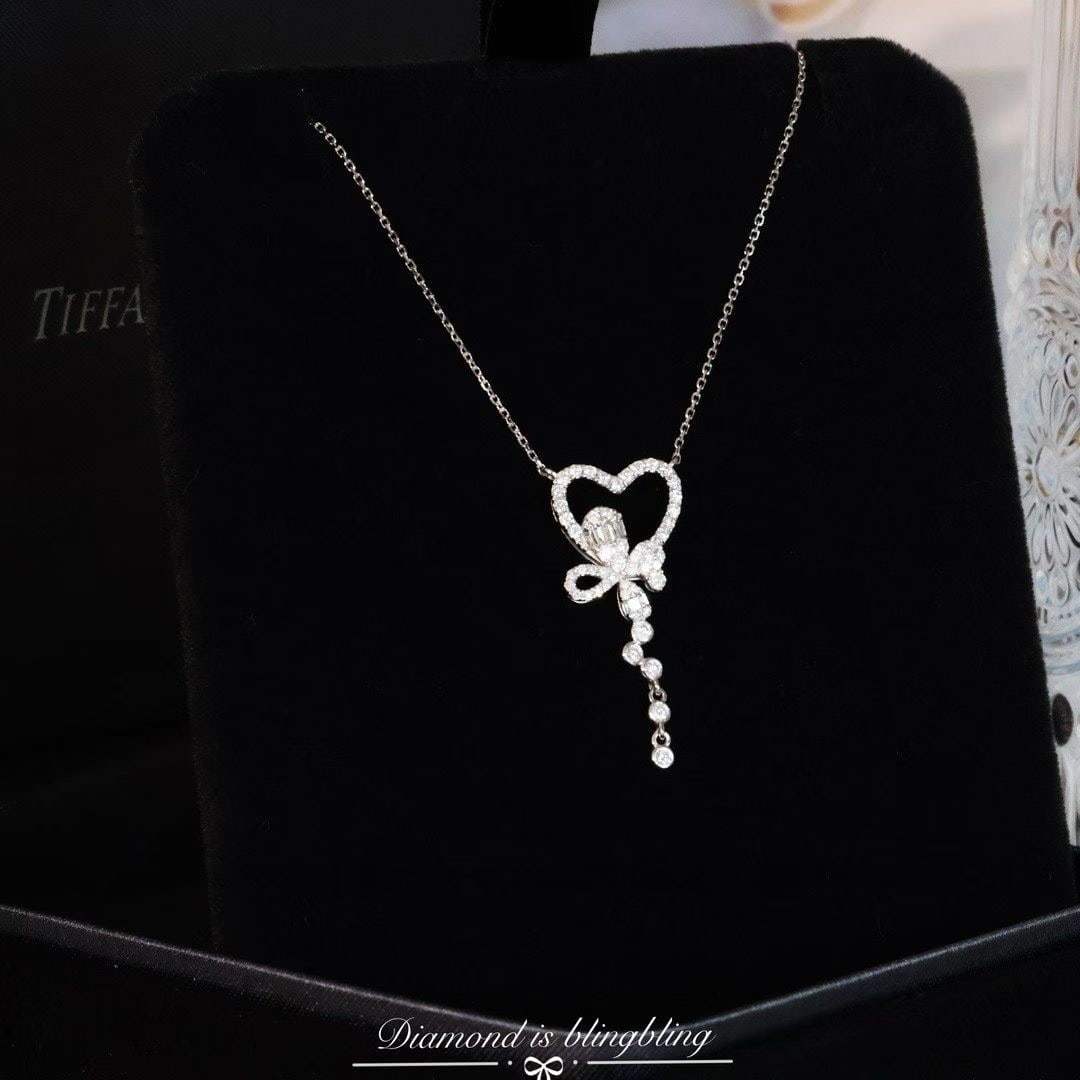 14k Gold 0.4 Ct Natural H Diamond Necklace - 2