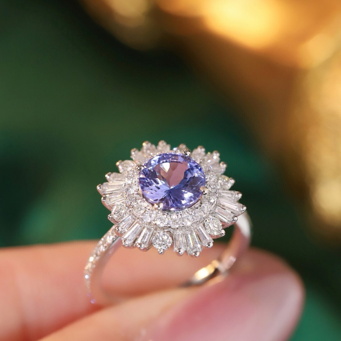 14k Gold 2.35 Ctw Natural Tanzanite & Diamond Ring - 2