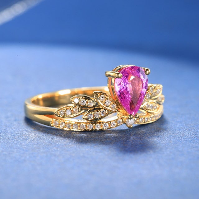 14k Gold 1.09 Ctw Natural Sapphire & Diamond Ring - 3