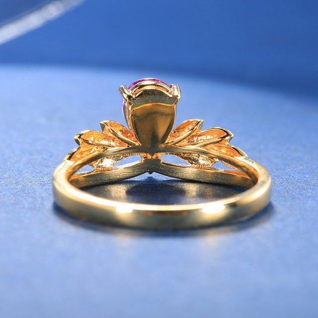 14k Gold 1.09 Ctw Natural Sapphire & Diamond Ring - 4