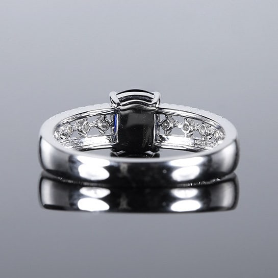 14k Gold 1.39 Ctw Natural Sapphire & Diamond Ring - 4