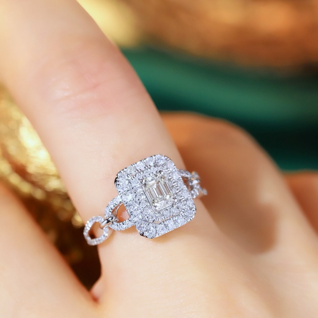 14k Gold 0.98 Ctw Natural H Diamond Ring - 8